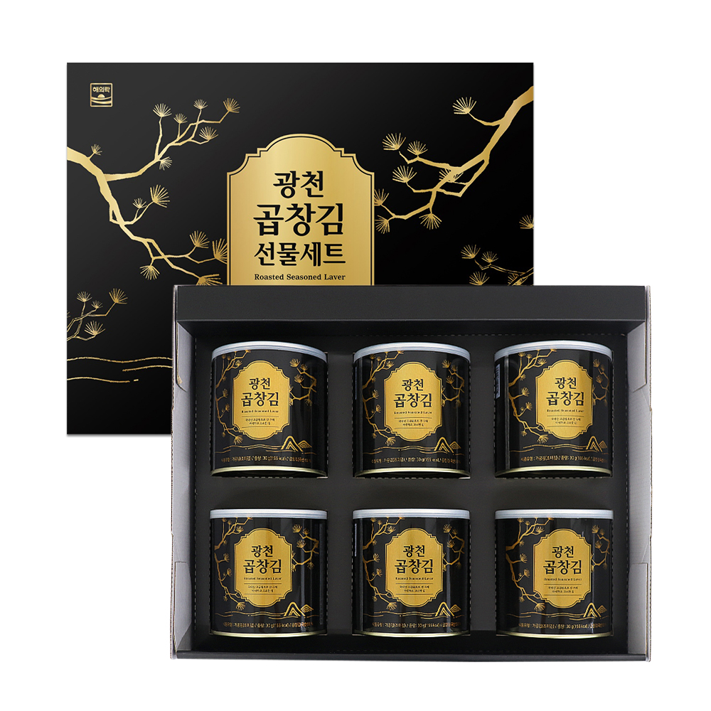 프리본 광천 곱창김 선물세트 6캔 대표이미지 섬네일