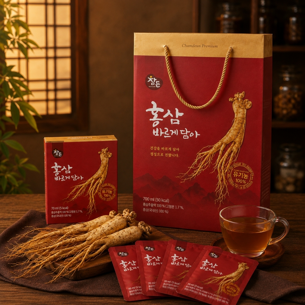 국내산 유기농 홍삼즙 선물세트 70ml*20포 대표이미지 섬네일