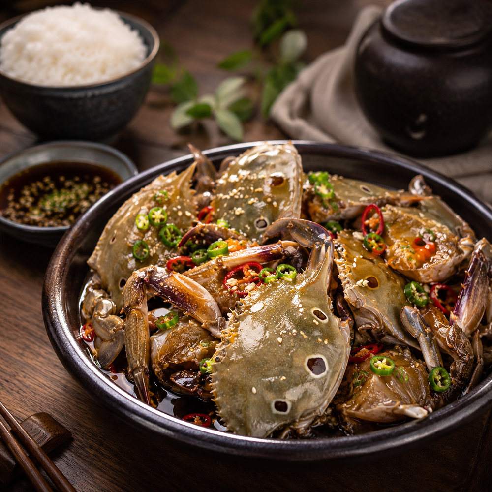 해랑재 한방 삼점 암꽃게장 2kg(7미) x 1통/2통/3통