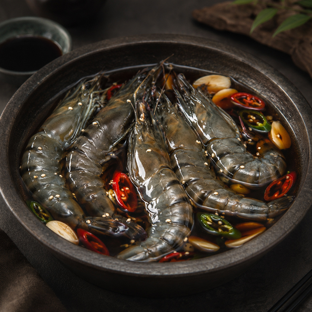 해랑재 블랙타이거 새우장 800g