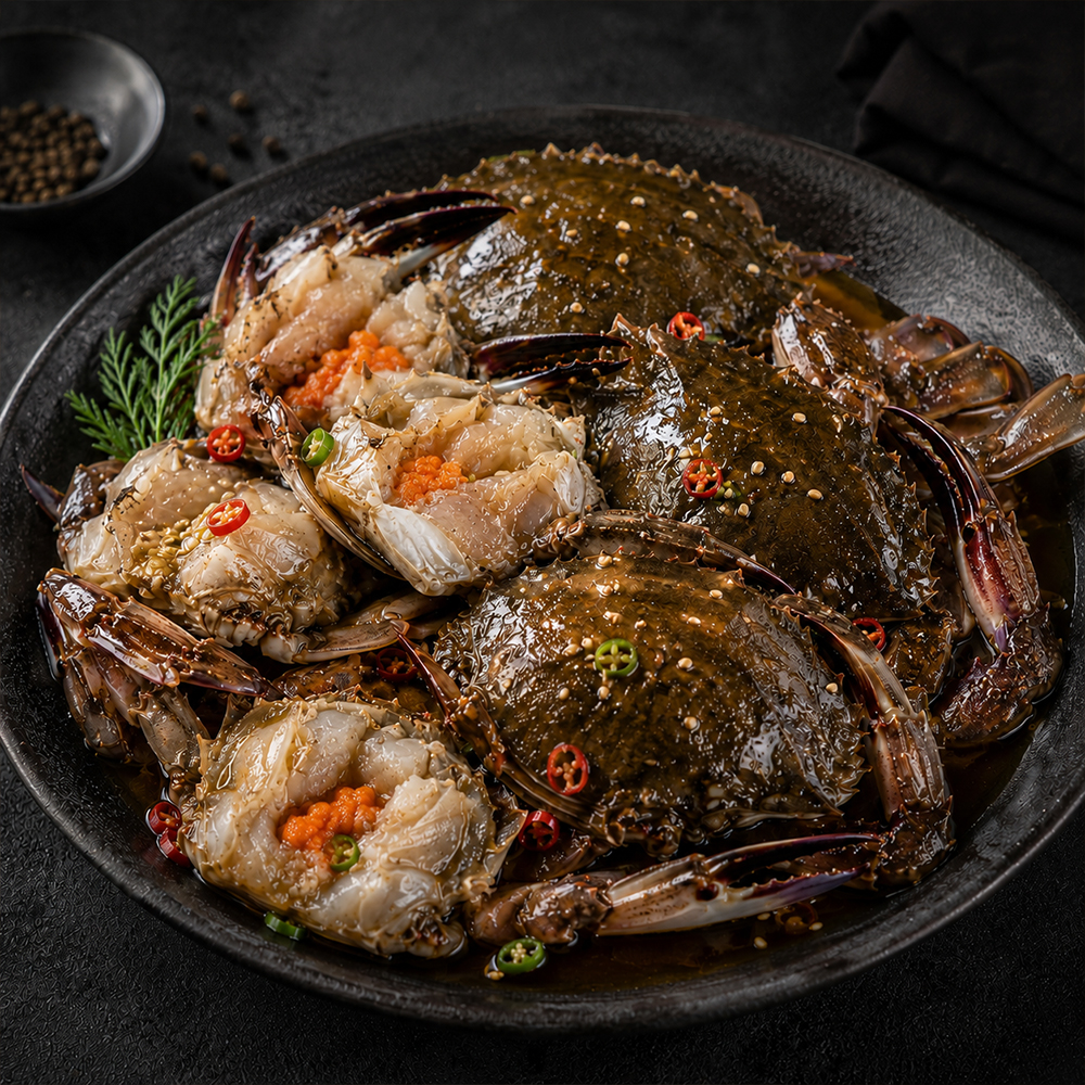 해랑재 연평도 간장 돌게장 2kg(8미) x 1통/2통 대표이미지 섬네일