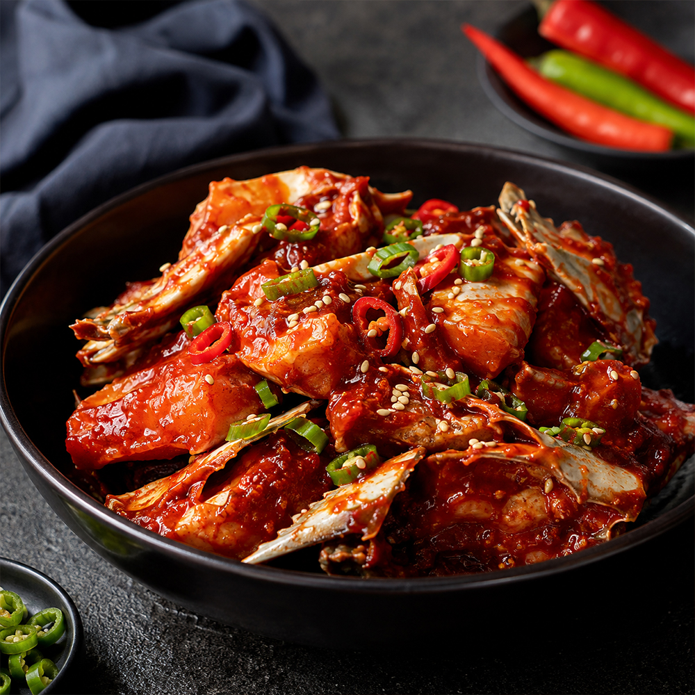 해랑재 연평도 절단 양념 꽃게장 1kg x 1통/2통