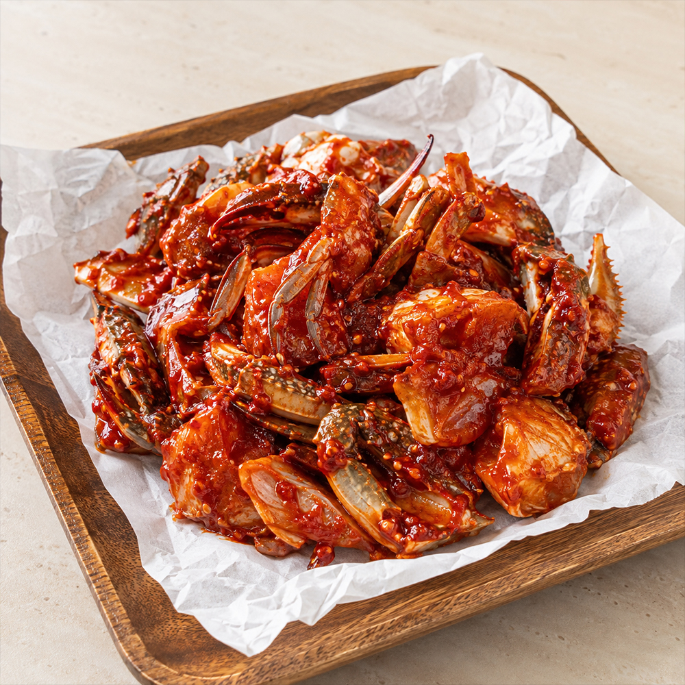해랑재 연평도 절단 양념 꽃게장 1kg x 1통/2통