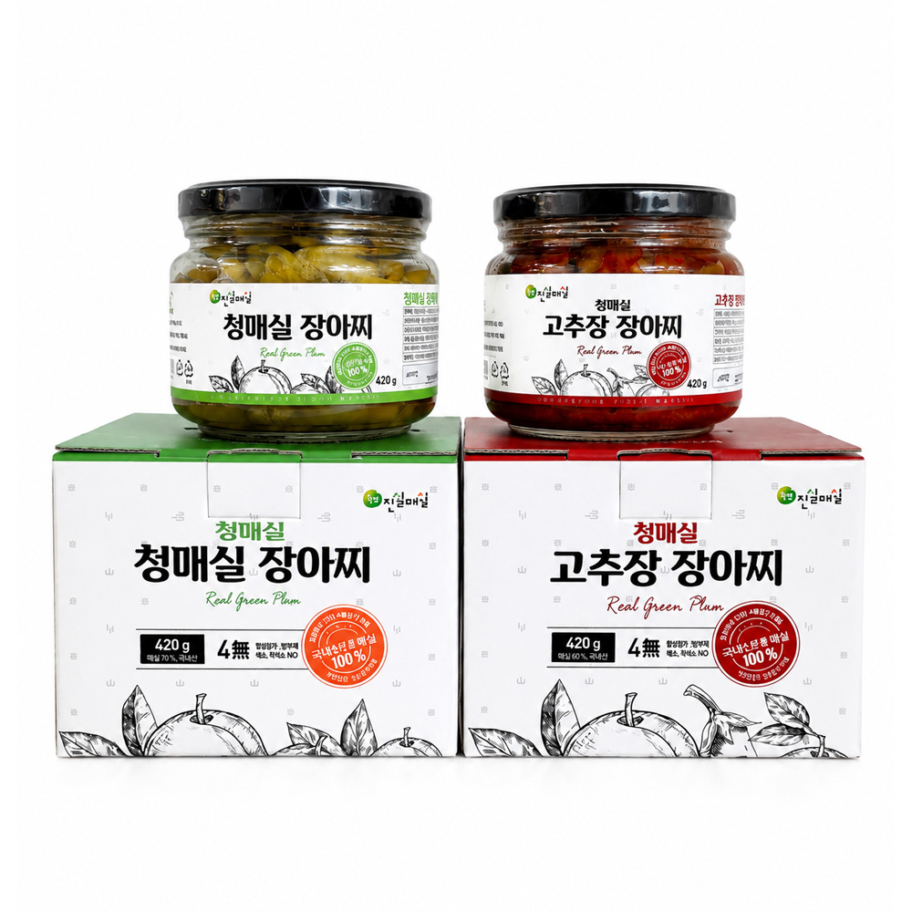 광양 매실 고추장장아찌 420g 광양산 청매실 고추장무침 진실매실 농가직송 jins