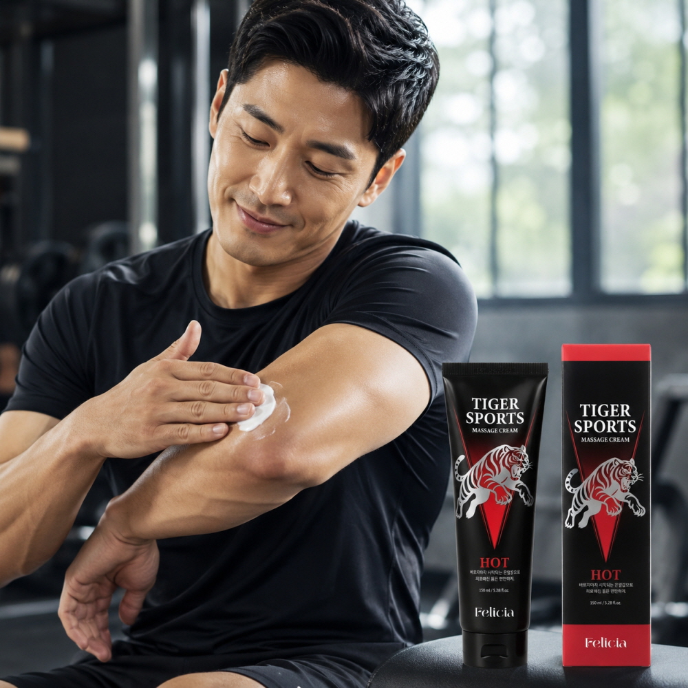 펠리샤 호랑이 스포츠 온열 쿨링 마사지 크림 150ml 어깨 뭉친 근육 풀기 젤