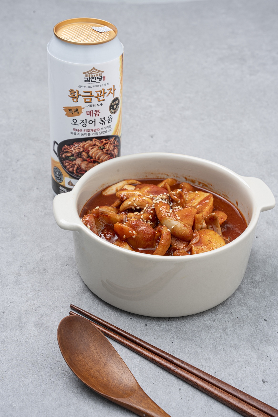 제대로 만든 한끼! 갑진당 황금관자 매콤 오징어볶음 400g(2인분)