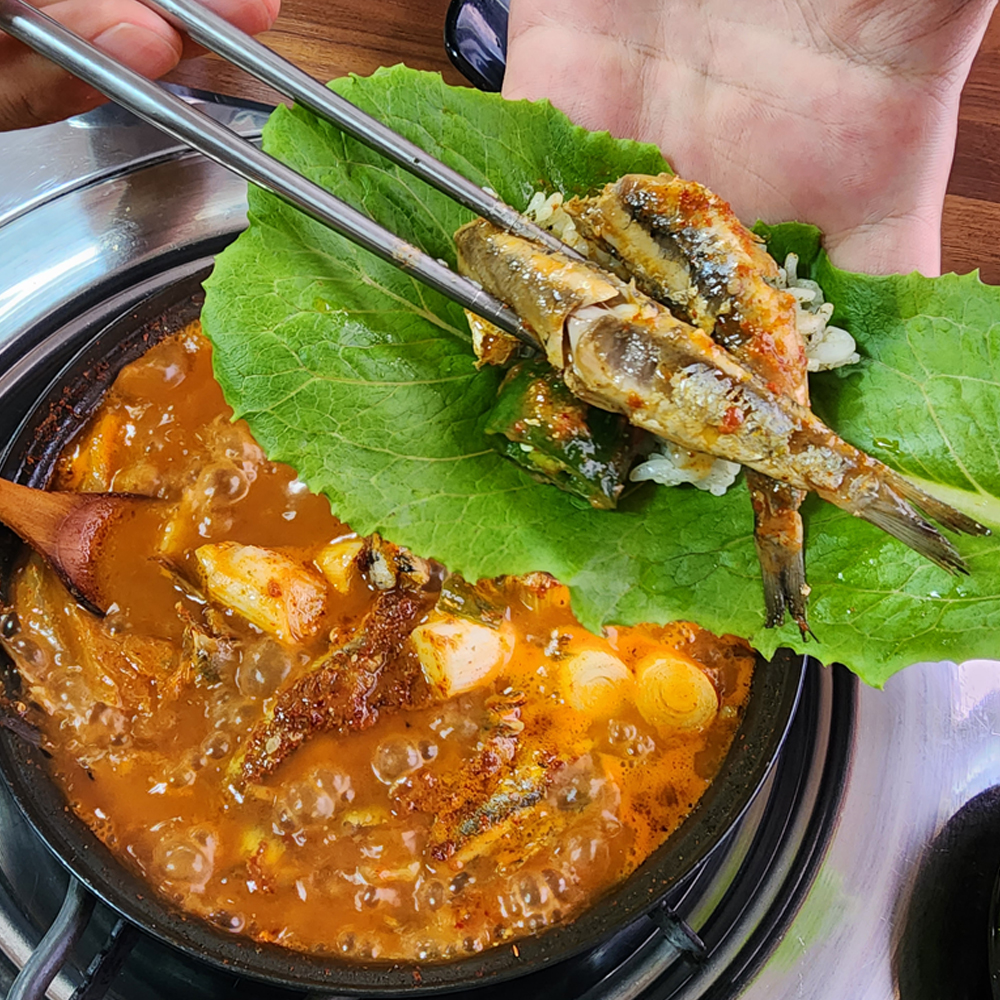 남해 자연산 해녀 생멸치 500g 당일 손질 급냉 구이 쌈밥용