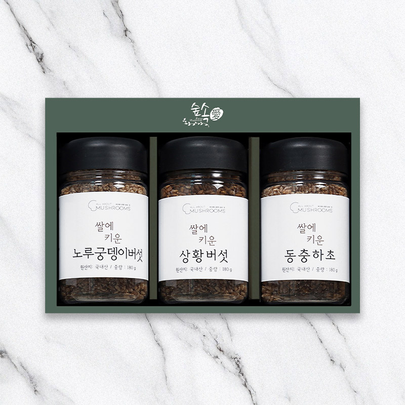 숲속愛 숲속愛 쌀에키운버섯 3종 _ 선물세트