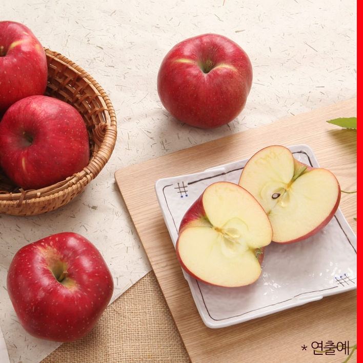 [오케이농장] 경북 홍로사과 선물세트 3kg (개당185-380g, 8-16과입)