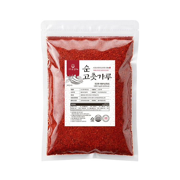 이기순 명인의 순 고춧가루 1kg 500g 100% 국산 건고추 햇 26년산