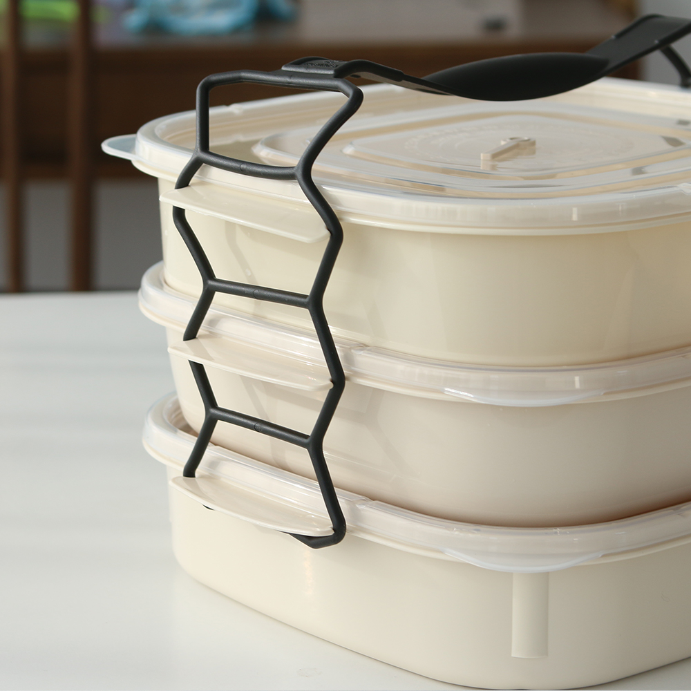 BPA-FREE 국산 분리형 피크닉 3단 도시락통 세트 런치박스 전자렌지 사용가능