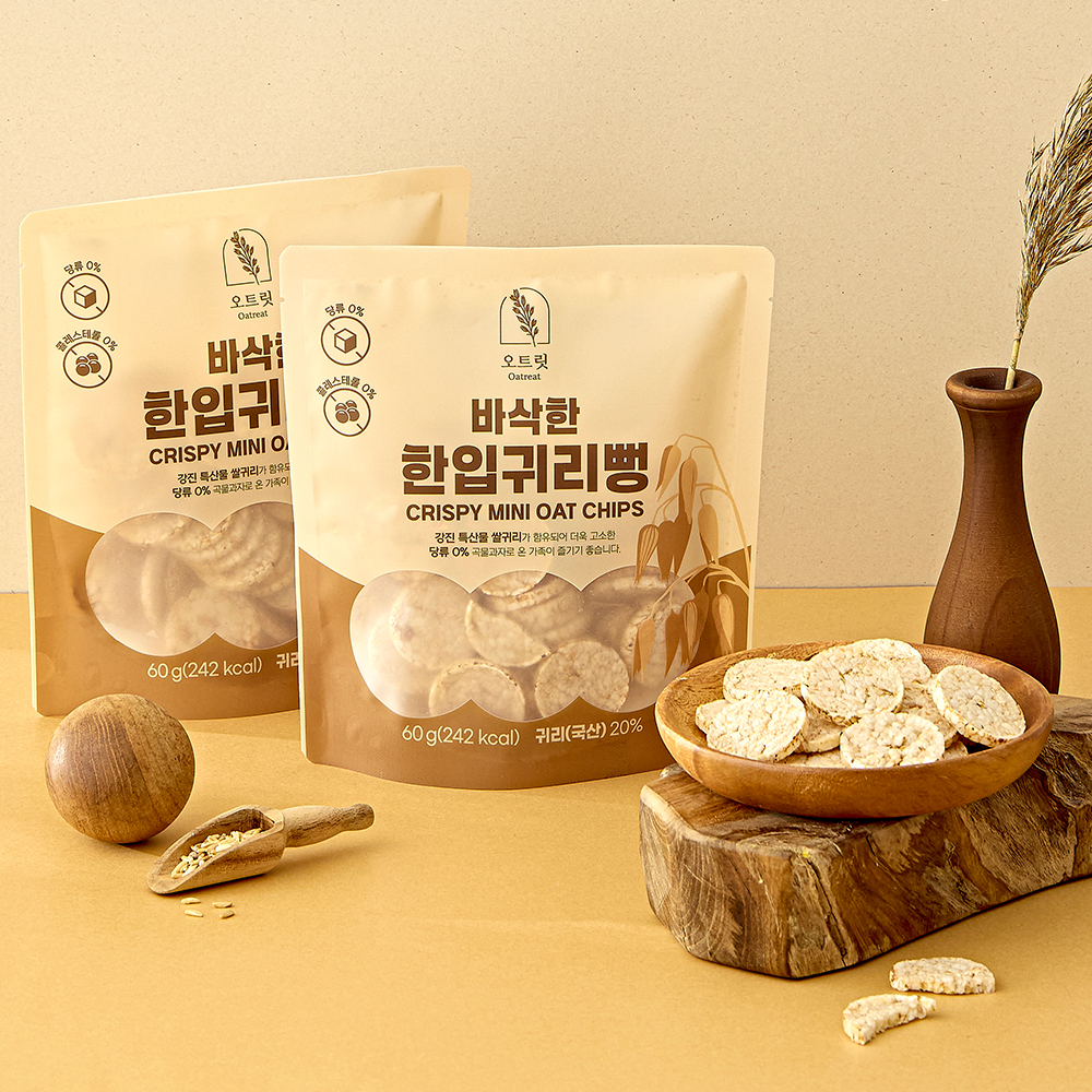 오트릿 바삭한 한입귀리뻥 60g x 5봉 (선물세트 선택가능) 대표이미지 섬네일