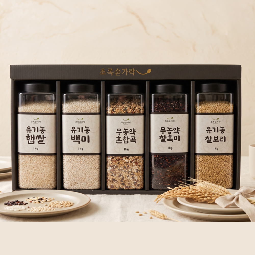 초록숟가락 자연담은 햅쌀,잡곡 선물세트 대표이미지 섬네일