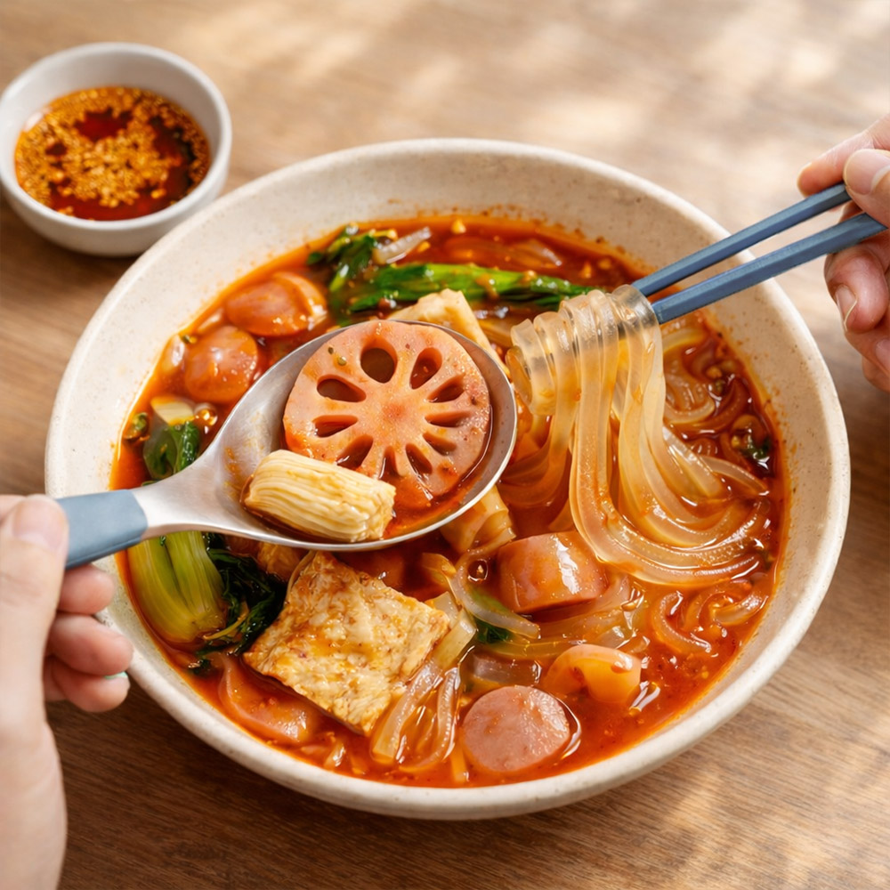 국물요리 왕수저세트 대왕 숟가락 젓가락 라면 우동 국밥 수저세트