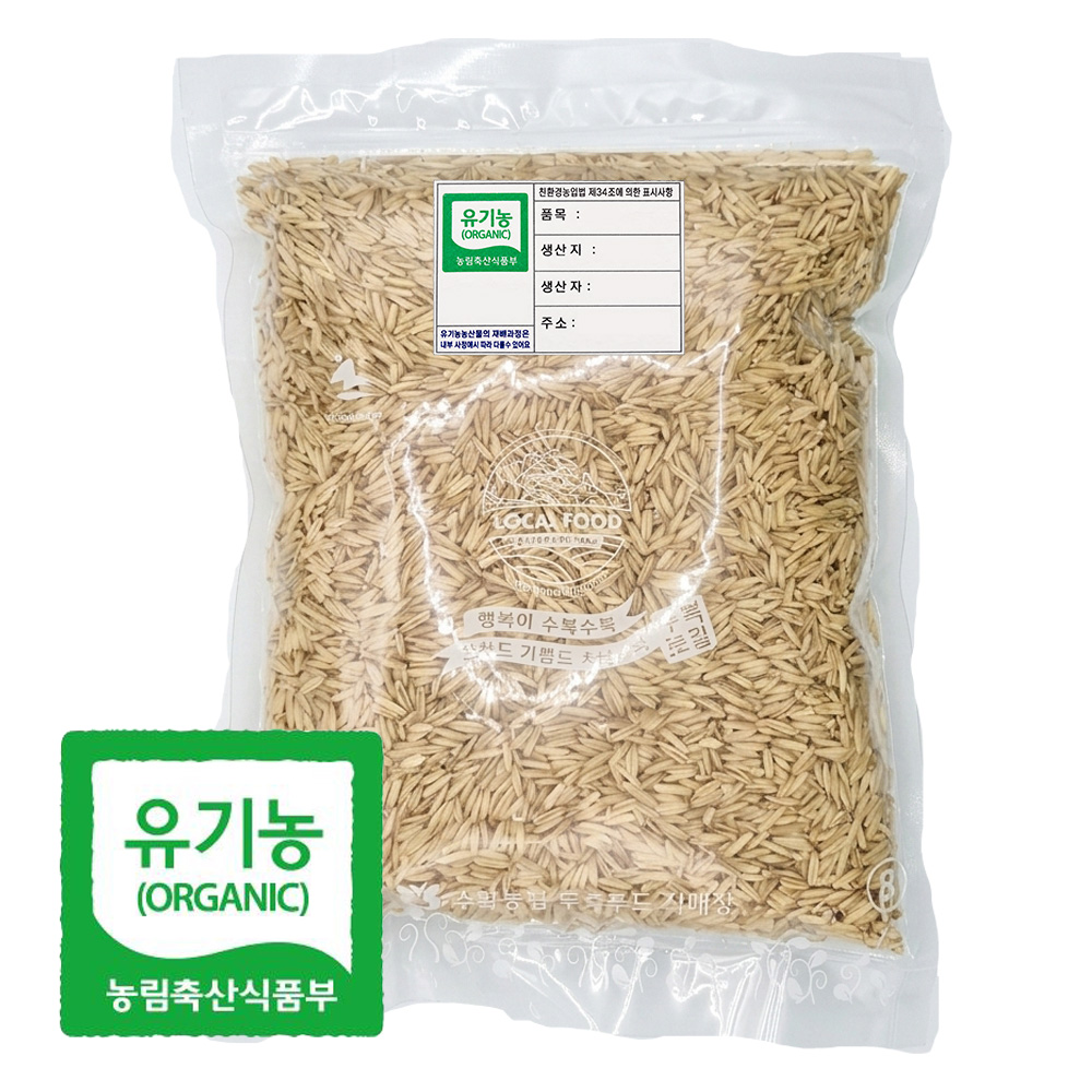 국내산 유기농 귀리 1kg 정성으로 키운 건강잡곡 친환경