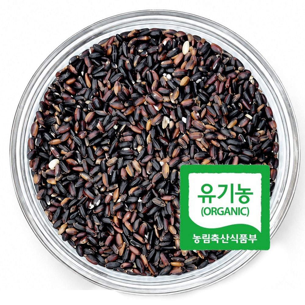 국내산 유기농 찰흑미 1kg 정성으로 키운 건강잡곡 친환경