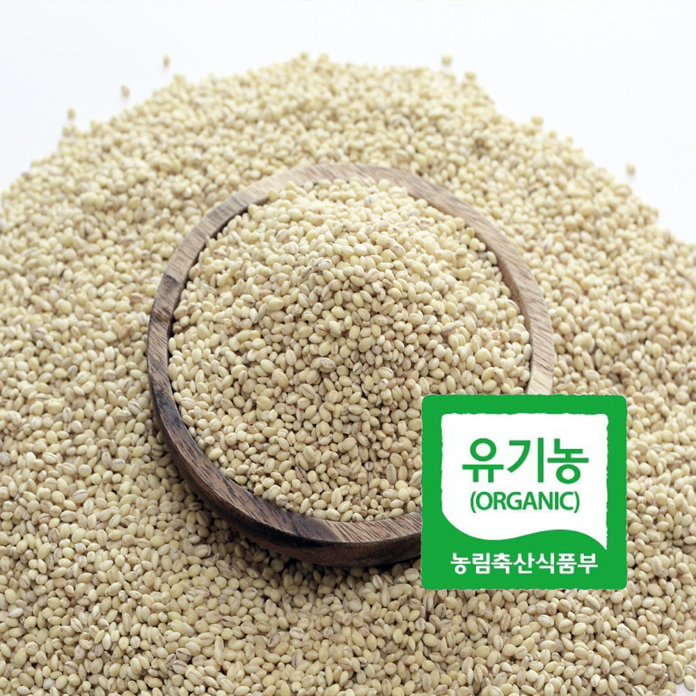 국내산 유기농 흰찰보리쌀 1kg 정성으로 키운 건강잡곡 친환경