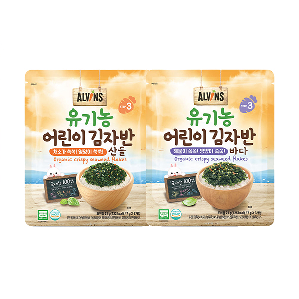엘빈즈 유기농 어린이 김자반 21g 해물맛/채소맛
