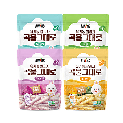 옐빈즈 유기농 쌀과자 곡물 그대로 25g 대표이미지 섬네일