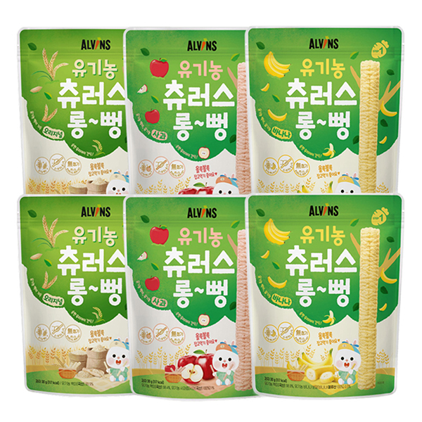 엘빈즈 유기농 츄러스 롱뻥 30g