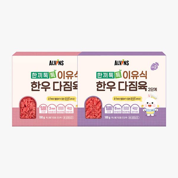 엘빈즈 한끼톡톡 이유식 한우 다짐육 180g