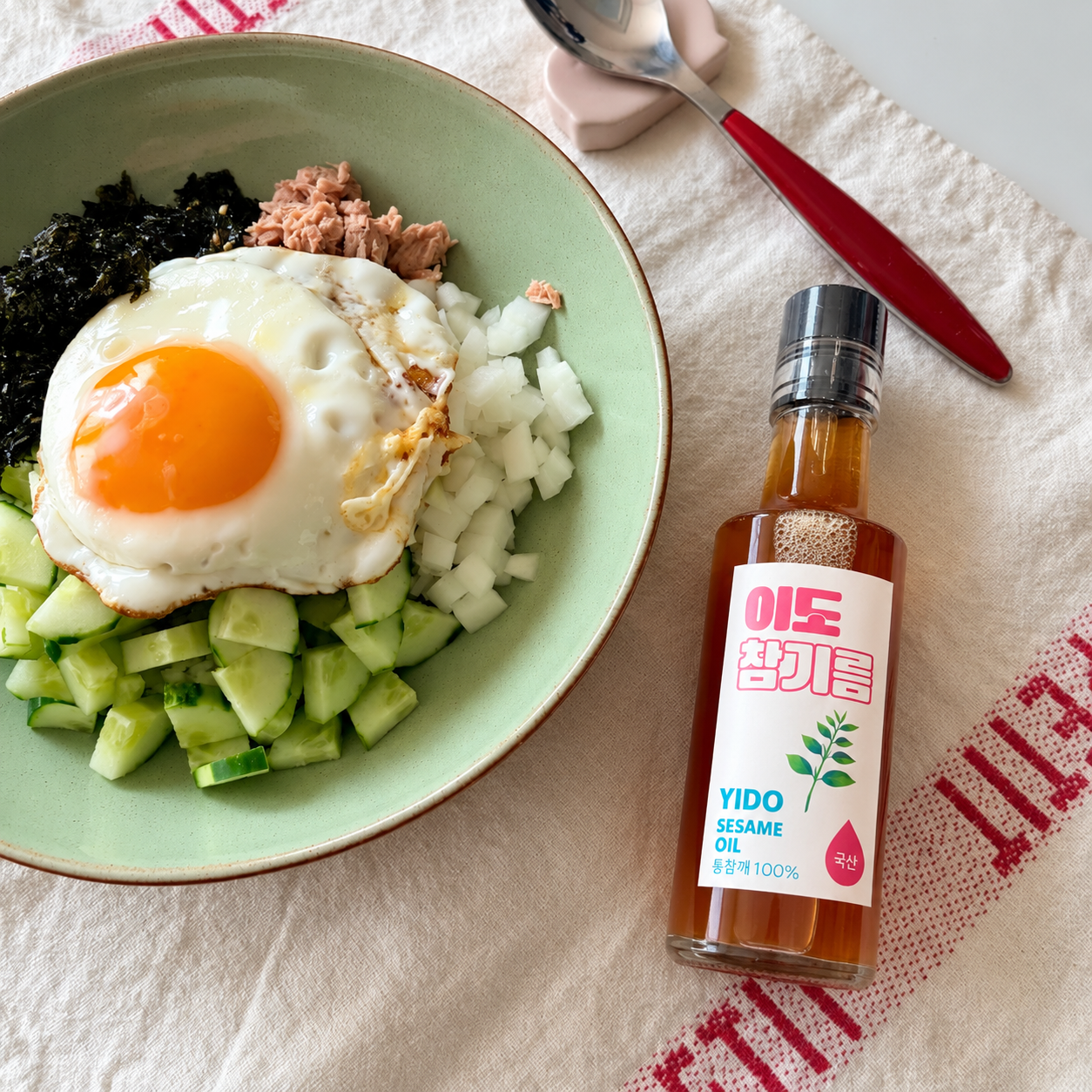 저온압착 참기름 이도참기름 180ml