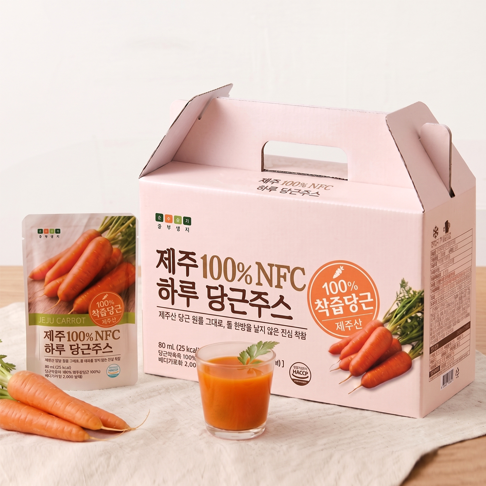 [동명상회] 물 한방울 섞지 않은 제주 100% NFC 당근주스 대표이미지 섬네일