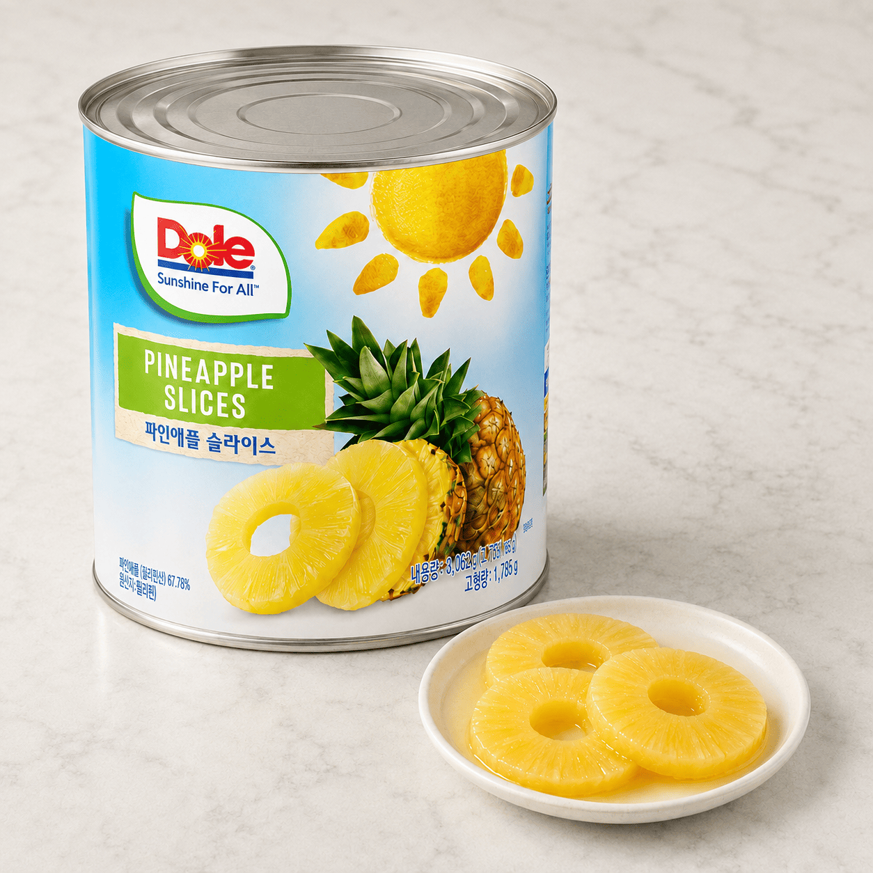 Dole 파인애플 슬라이스 3kg 대표이미지 섬네일