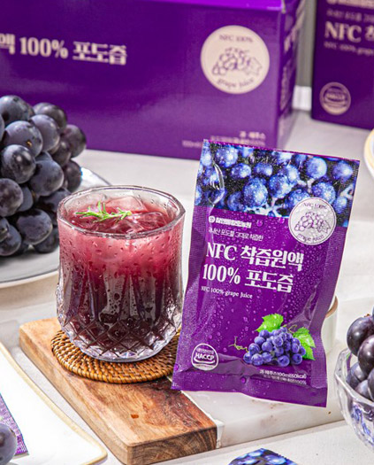 NFC착즙 100% 국내산 포도즙 100ml x 30포 /상주 포도 대표이미지 섬네일