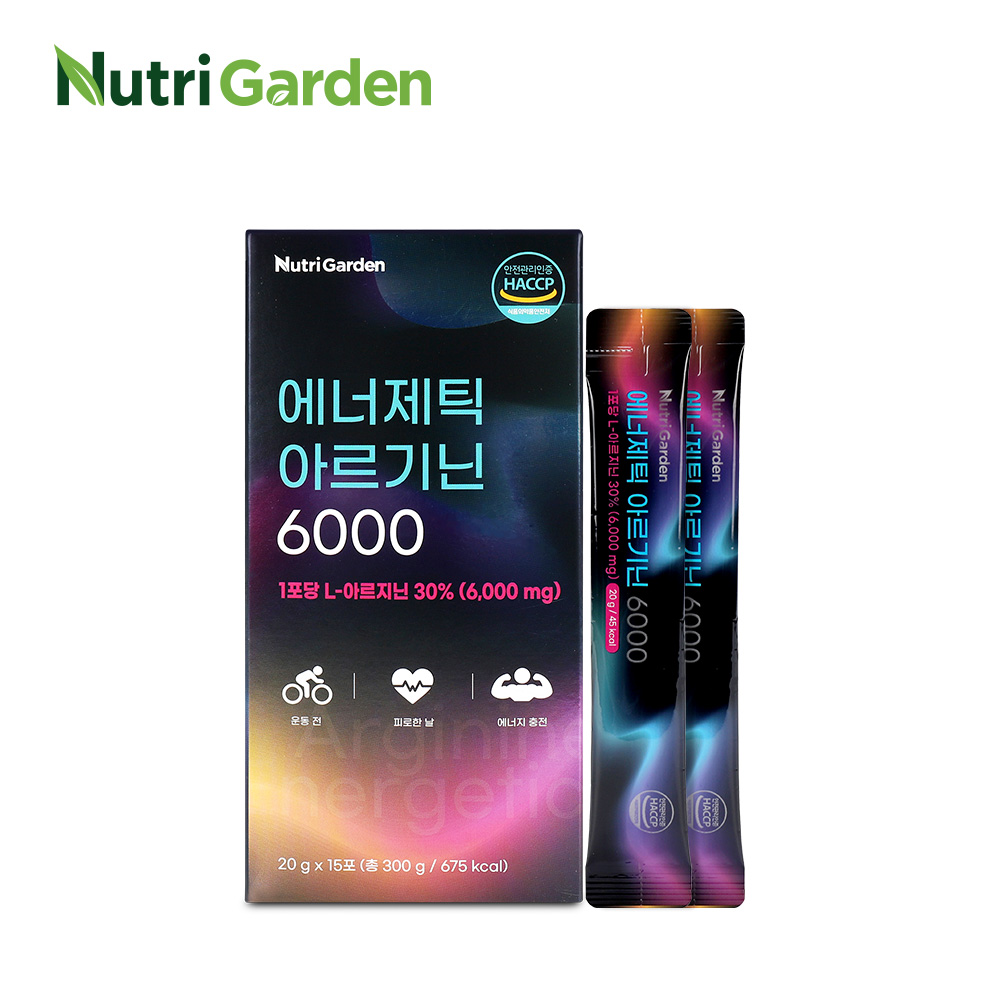 [뉴트리가든] 에너제틱 아르기닌 6000 20g x 15포(1/2/3박스) 대표이미지 섬네일