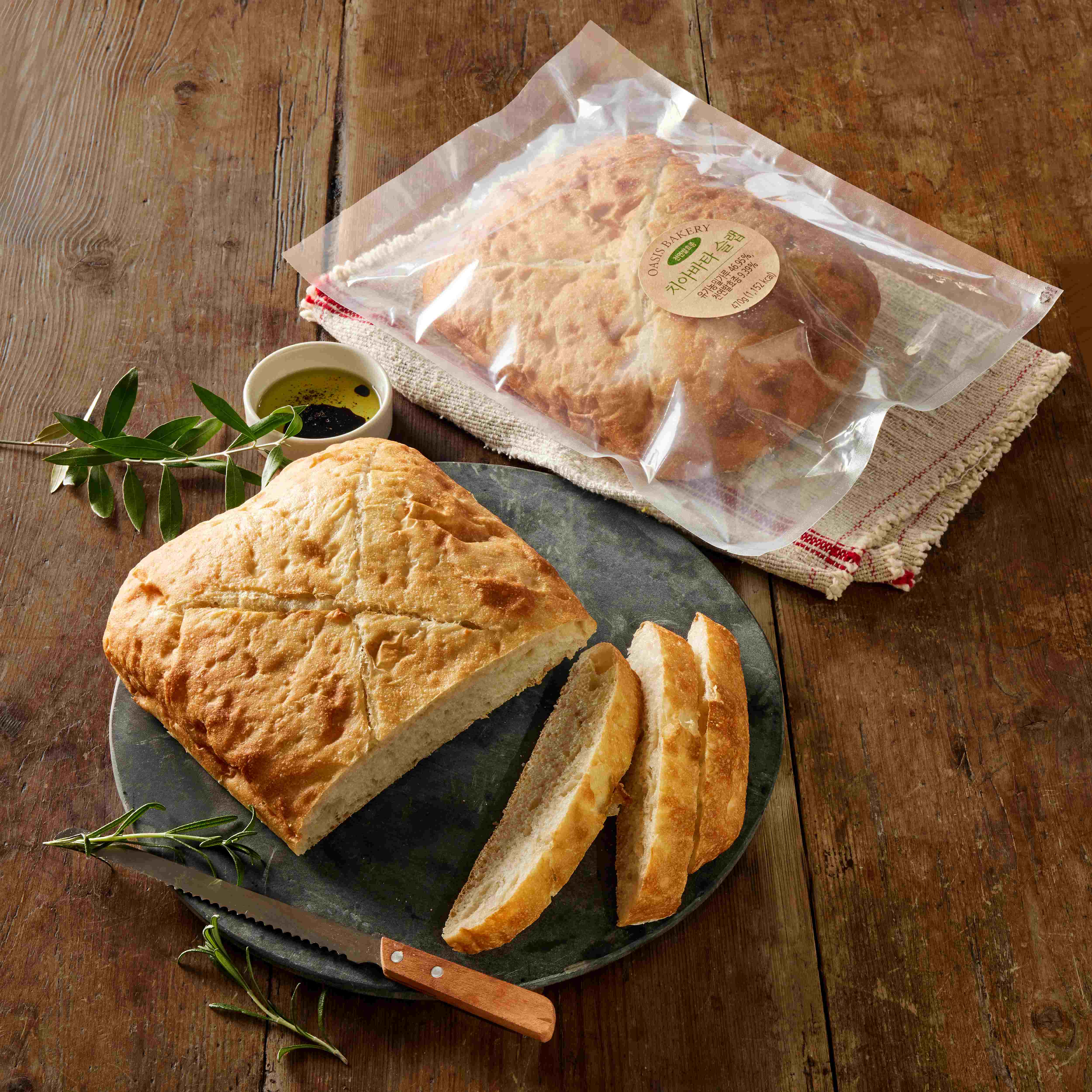 천연발효종 치아바타슬랩(470g)