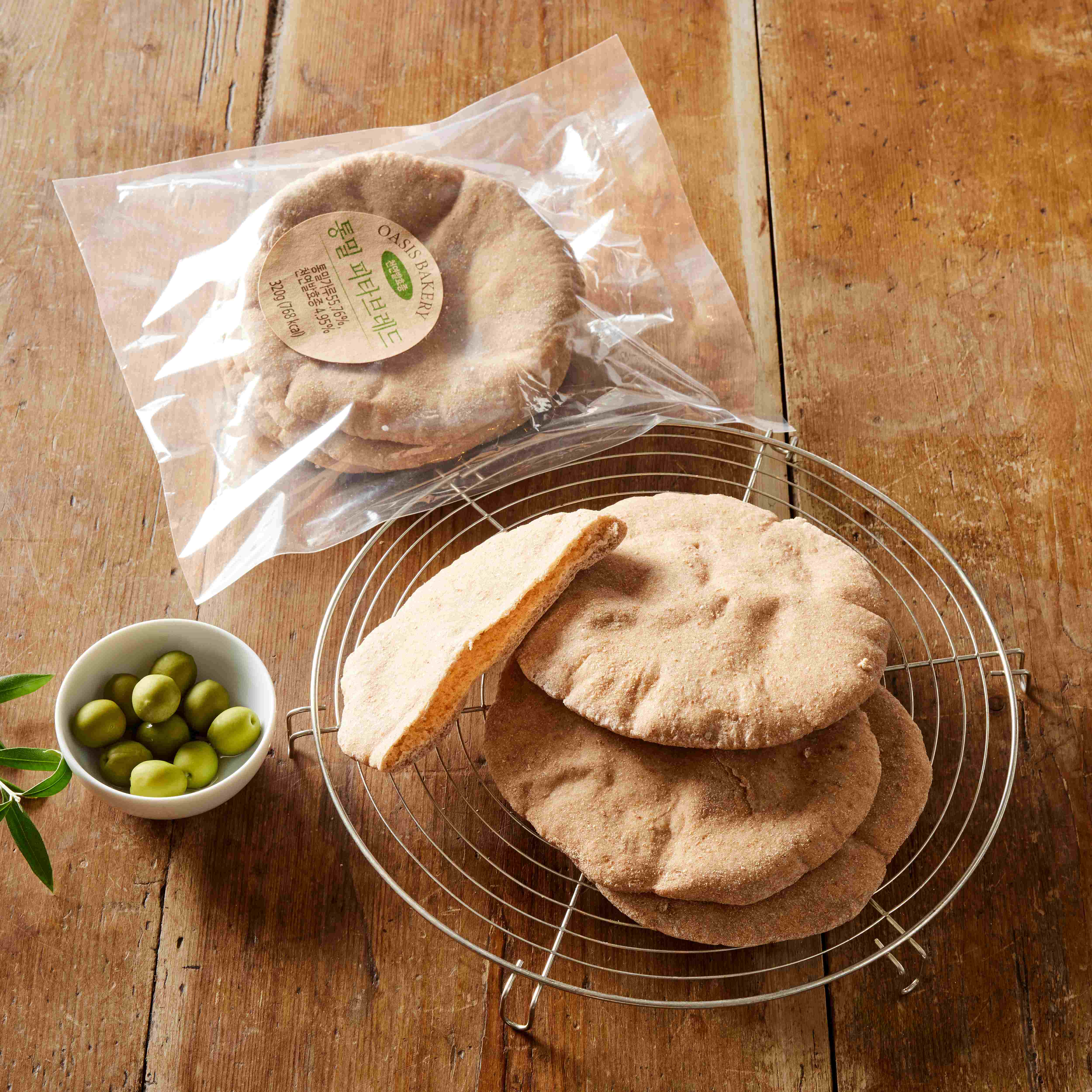 천연발효종 저당 통밀피타브레드(80g*4ea) 대표이미지 섬네일