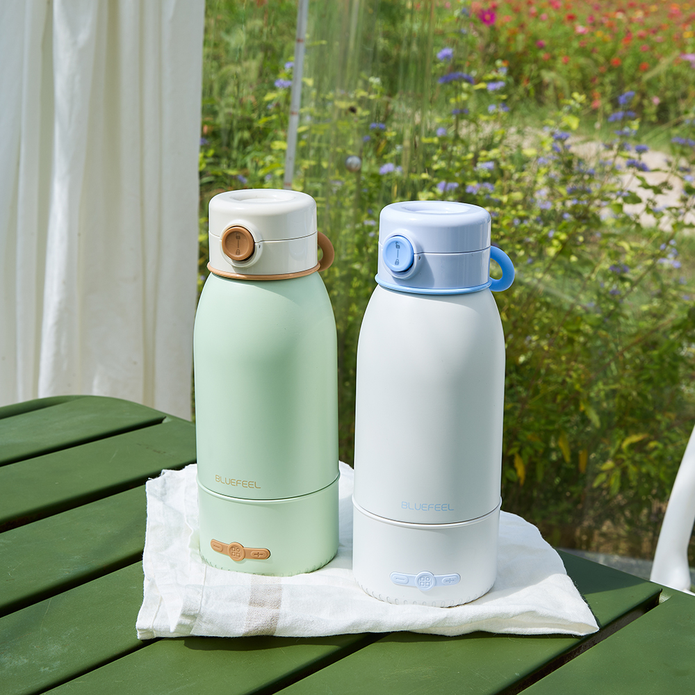 블루필 무선 전기포트 500ml 휴대용 분유포트 가열 텀블러