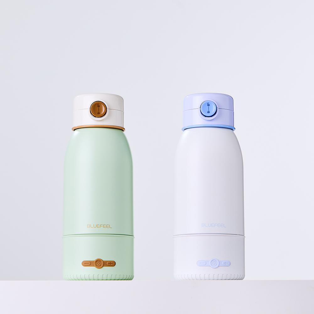 블루필 무선 전기포트 500ml 휴대용 분유포트 가열 텀블러