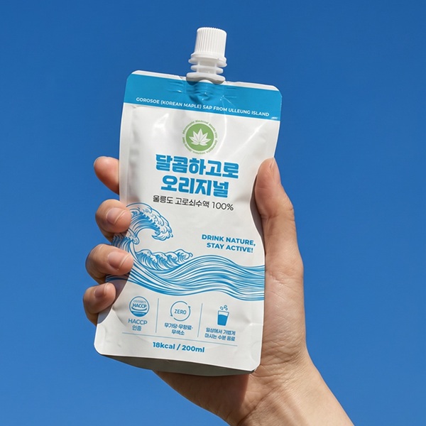 [울르미 달콤하고로 오리지널] 울릉도산 우산고로쇠수액 200ml × 10포 (HACCP, 상온18개월) 파우치형