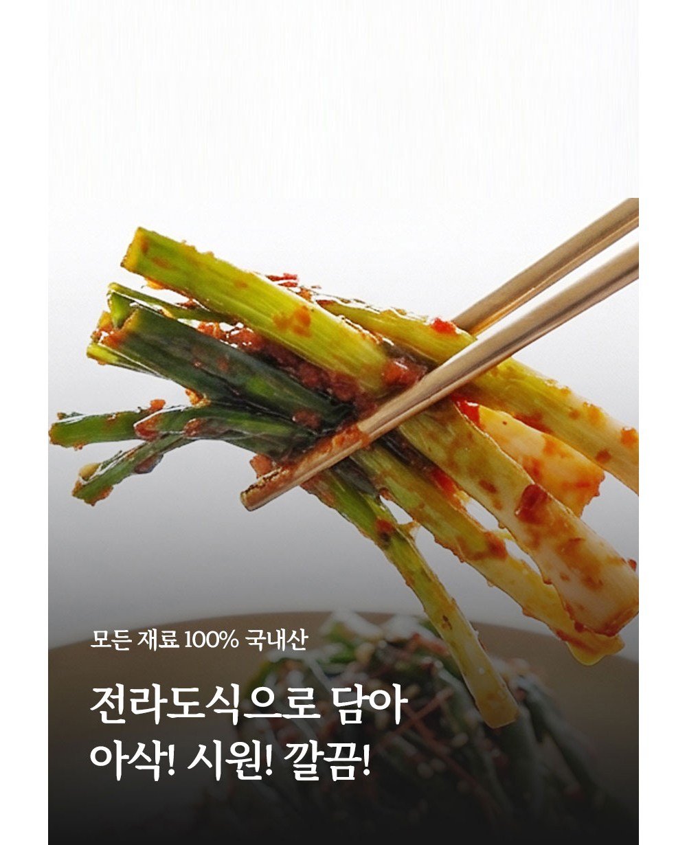 [국내산 100%] 당일제조 전라도식 쪽파김치