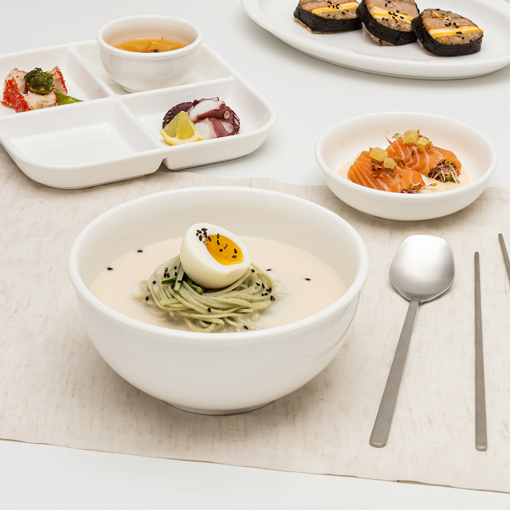 메종오브제 윤도자기 당당 화이트 면기 대표이미지 섬네일