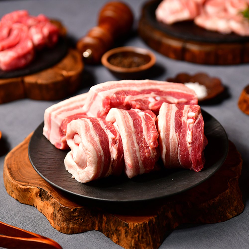무항생제 한돈 삼겹살 올리브오일 시즈닝 기본 구이용(600g)