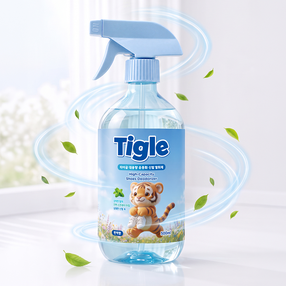 타이글 뿌리는 대용량 신발탈취제 500ml 발냄새제거 운동화 구두 신발장 냄새제거