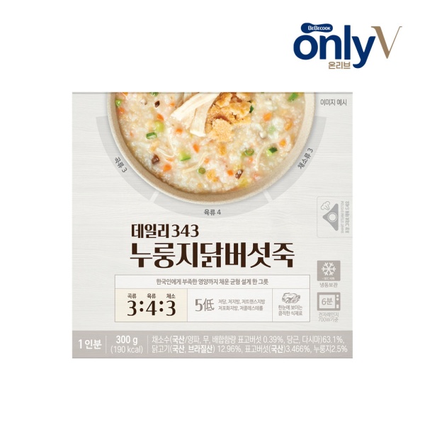 온리브 데일리343 누룽지닭버섯죽 (300g)
