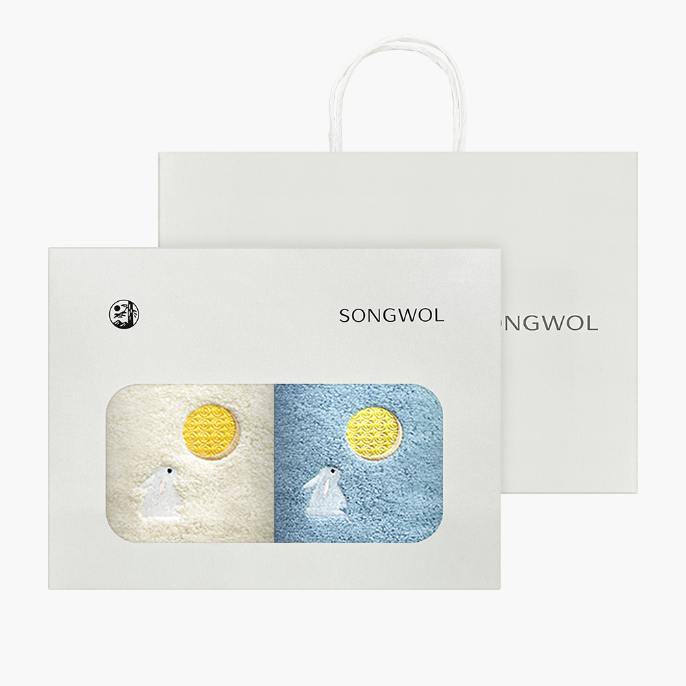 송월 달토끼 2매세트(쇼핑백)