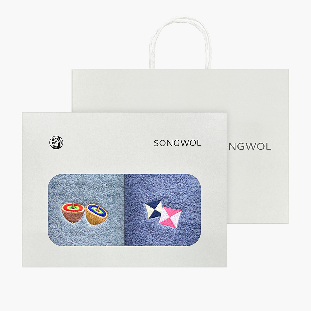 송월 명절놀이 2매 선물세트+쇼핑백