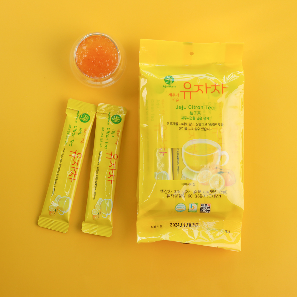 제주 꿀 유자차 스틱 375g