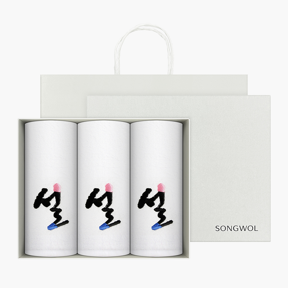 송월 설자수 3매세트+쇼핑백