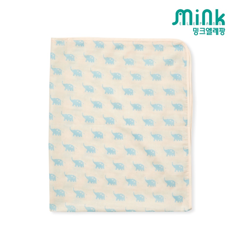 [유아필수품] 무형광 엘레팡 거즈 이불 블루