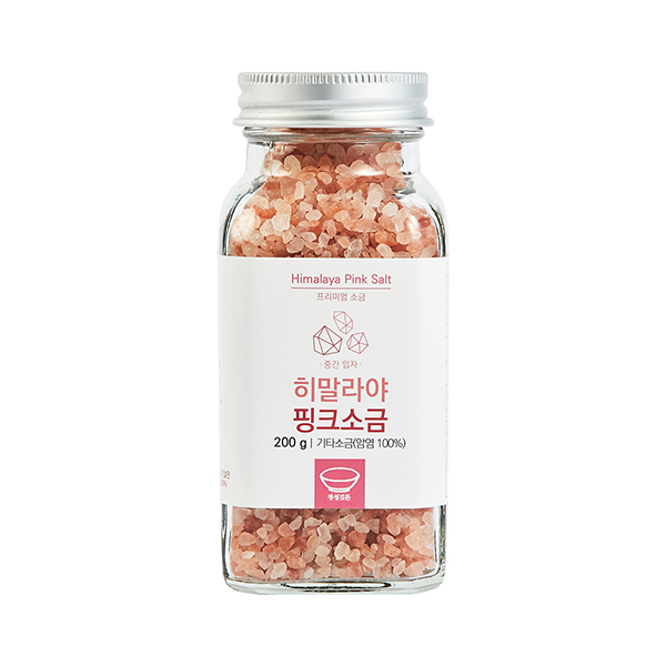 100% 암염 히말라야 핑크소금(중간입자) 200g