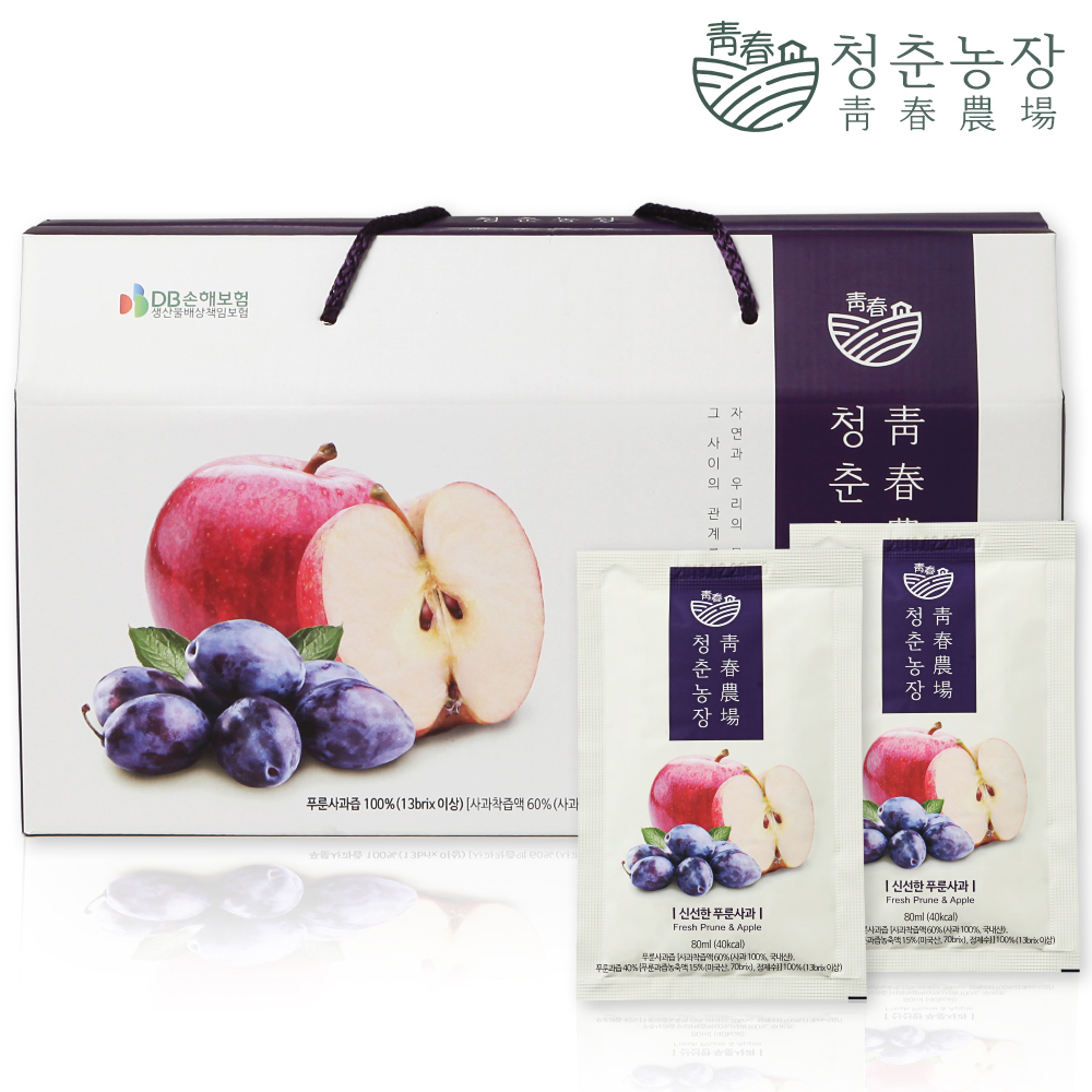 청춘농장 푸룬사과즙 1박스 30포