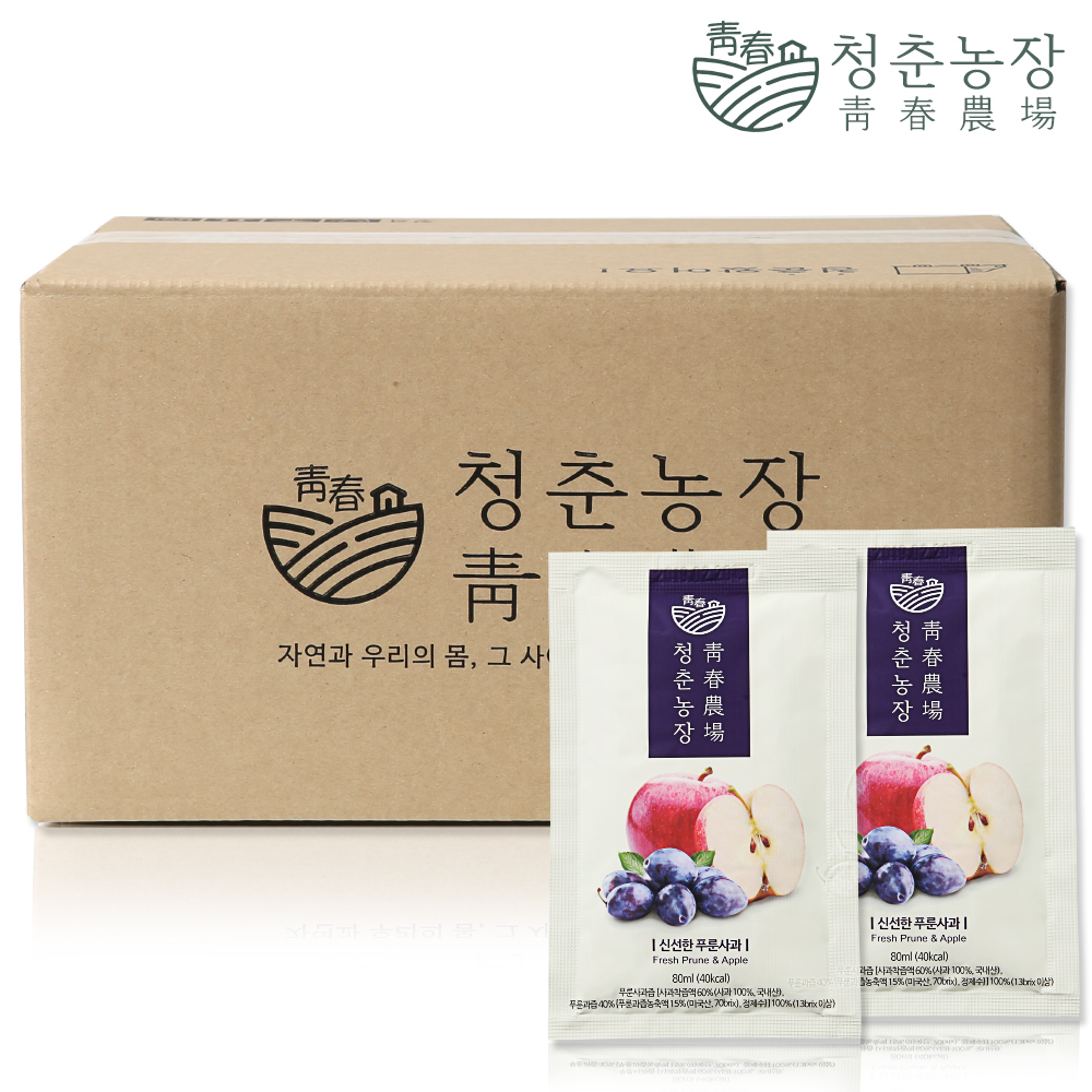 청춘농장 푸룬사과즙 1박스 30포