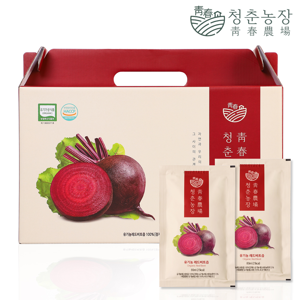 청춘농장 유기농 레드비트즙 1박스 30포