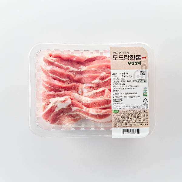 무항생제 도드람한돈 삼겹살(구이용, 500g)